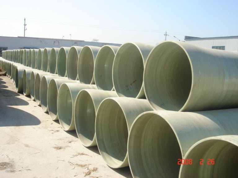 Fixed-length wound fiberglass reinforced plastic pipe